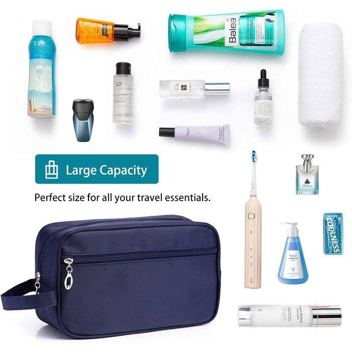 Чоловічий туалетний набір FITDON, водонепроникна дорожня сумка для туалету, валіза, підвісна, блакитна
