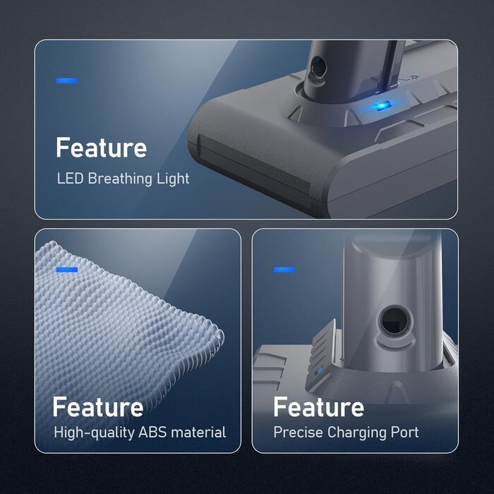 Акумулятор Keenstone 6500mAh 25.2V для пилососів Dyson V10 Animal, Absolute, Motörhead, Fluffy, Total Clean, SV12 (замінник V6 6.5Ah)