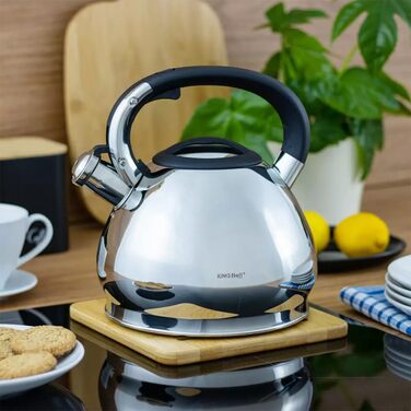 King Hoff чайник для води з нержавіючої сталі та бронзи, 3.4 л, KH-1213 (срібний)
