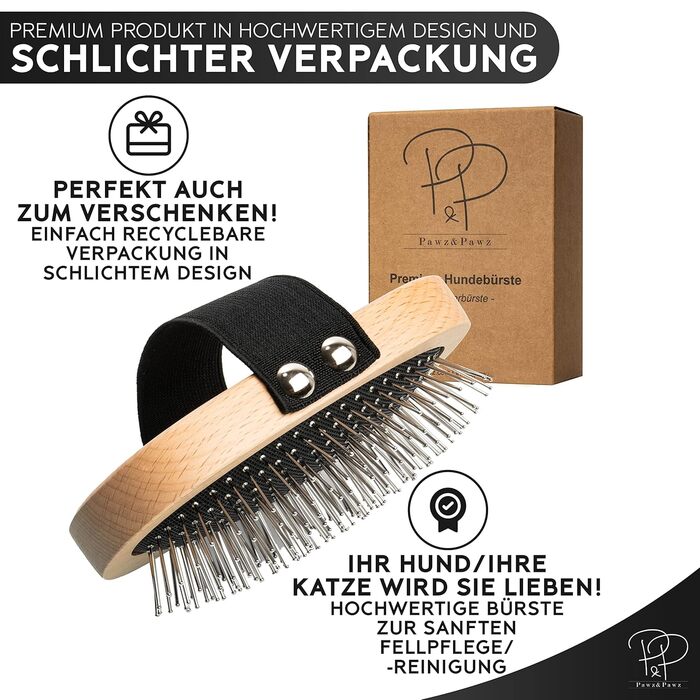 Преміум щітка Pawz для довгошерстих собак та котів | Щітка для грумінгу з масажним ефектом