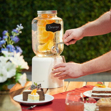 Relaxdays Drink Dispenser with Fruit Insert, 4L