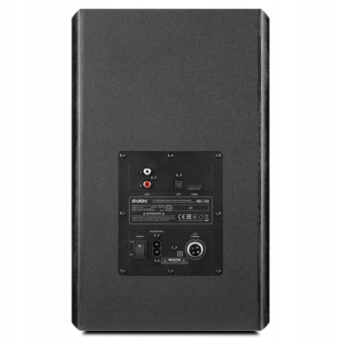 Hi-Fi акустична система 2.0 SVEN MC-50: Bluetooth AptX HD, DSP, HDMI ARC, Optical, 210 Вт
