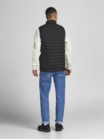 JACK & JONES чоловіча степкова жилетка великого розміру 4XL чорного кольору