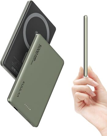 Power Bank Magsafe 5000mAh, 8мм, Gray (5000mAh-Titan) - Швидка зарядка USB-C, Бездротова зарядка
