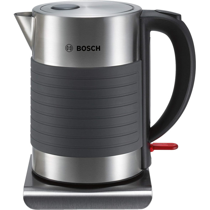 Bosch cordless kettle TWK7S05, automatic shut-off, overheat protection, steam stop automatic, easy cleaning, 1.7 L, 2200 W, black/grey Single