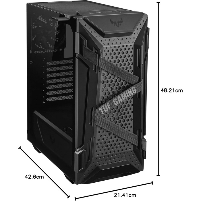 Корпус ПК ASUS TUF Gaming GT301: Mid-Tower, скло, RGB, Aura Sync, чорний
