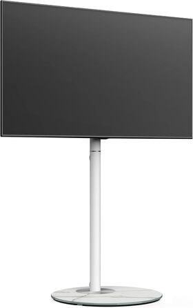 FITUEYES Adjustable Height & Swivel TV Stand for 32-60 inch TVs - White, VESA 400x400