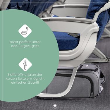 Чемодан ручної поклажі Travelite, 43 см, 28 л, з сумкою для ліквідів, 2 колеса, антрацит