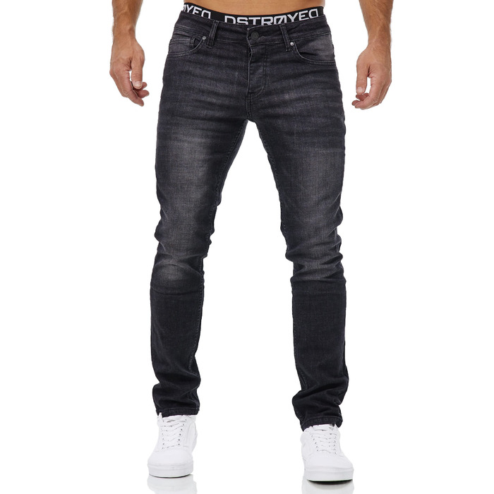 Чоловічі джинси Merish Slim Fit 1512 Stretch Denim (32W/32L, Чорний)