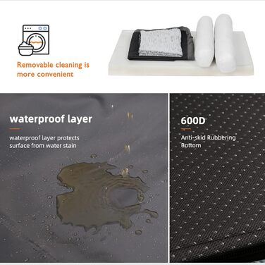 Ортопедичне ліжко для собак BingoPaw великих порід: м'який килимок, зручне диван-корзина, знімний, водонепроникний, ергономічний, розмір XL (120x90x25 см)