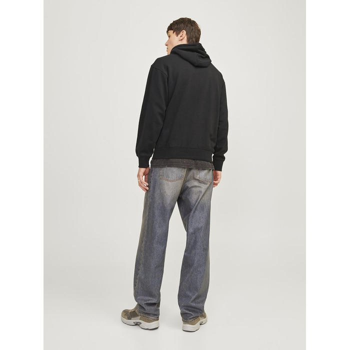 Світшот чоловічий JACK & JONES однотонний, чорний, XXL