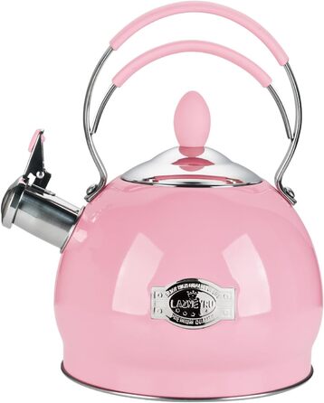 Квітковий чайник 2.6L з нержавіючої сталі з термостійкою ручкою, сумісний з усіма плитами (індукційними)