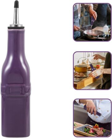 3 Ceramic Oil Can Oil Sprayer for Cooking Pour Spout Olive Oil Bottle Essential Oils for Diffusers for Home Bottles Olive Oil Spray Olive Oil Dispenser Rapeseed Oil Oils Violet