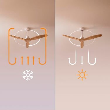 Вентилятор стельовий Cecotec Energysilence Aero 580, білий/бук, 40 Вт