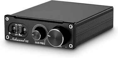Підсилювач сабвуфера Nobsound G2, 100 Вт, моно, для пасивних сабвуферів та бас-шейкерів, з регулятором гучності, домашній аудіо підсилювач