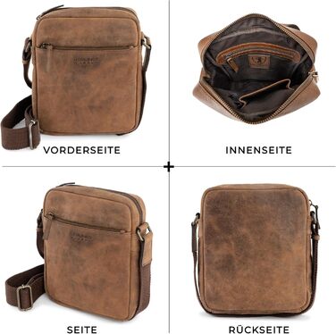 Чоловіча сумка через плече Berliner Bags Tom з натуральної шкіри (Earth, M)