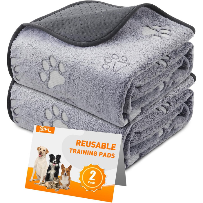 Підкладки для тварин PICK FOR LIFE, 2 шт., 70x100 см, швидко поглинаючі, для цуценят та собак, сірі
