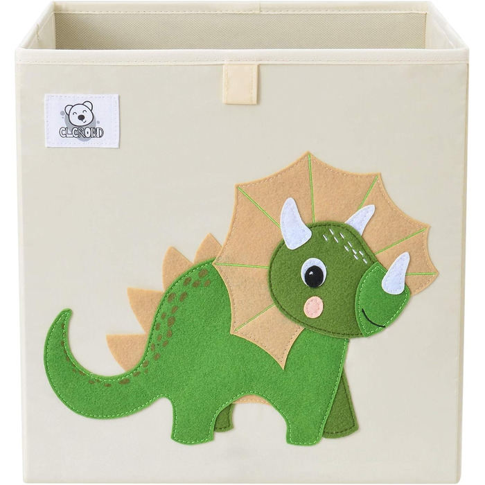 Складаний органайзер для іграшок Triceratops CLCROBD з тканини, кошик для зберігання у вигляді тварини, для дитячої кімнати, 33 см