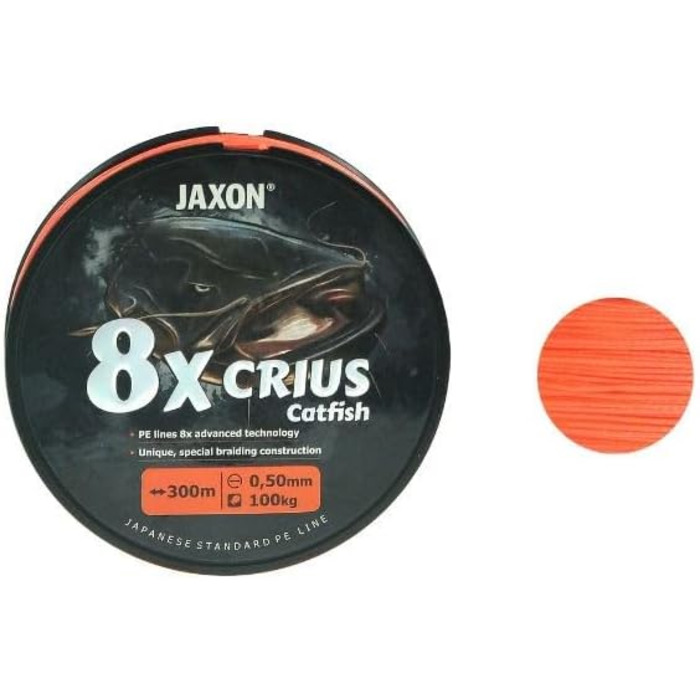 Braided Line Jaxon Crius Catfish 8X 300m orange Catfish Line