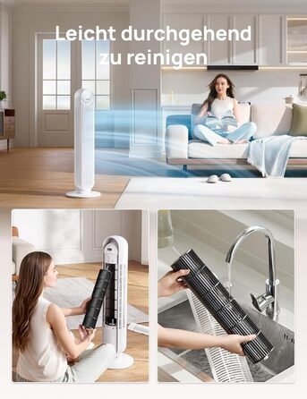 Турбо вентилятор Dreo з DC мотором, 20dB, 11 м дальності, 9 режимів, пульт дистанційного керування, таймер 12 годин, осциляція 90°, для спальні