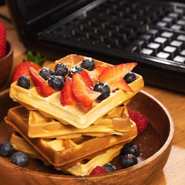 Sandwichmaker Cecotec Rock'nToast Family: 1500W, 4 вафлі, антипригарне покриття, сталевий корпус