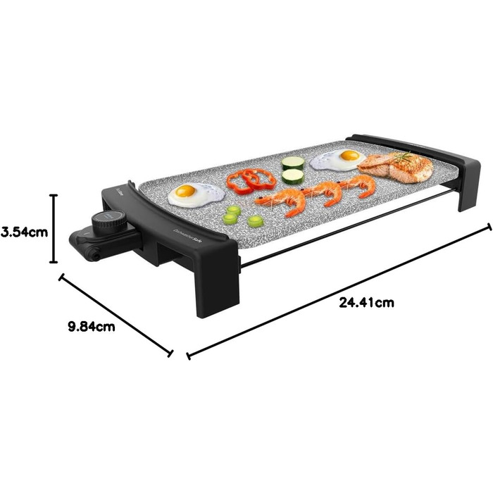 Електричний гриль Cecotec Tasty & Grill 3000 RockWater, 2600 Вт, покриття RockStone, чорний, сталевий