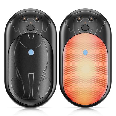 Електричні грілки для рук 6000mAh (2 шт.) - багаторазові, USB-C, 3 режими нагріву, подарунок для жінок, чоловіків, дітей, для катання на лижах, піших прогулянок, чорний