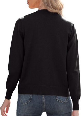 Кардиган жіночий Grecerelle, елегантний, легкий, з V-подібним вирізом, на ґудзиках, чорний, розмір XL