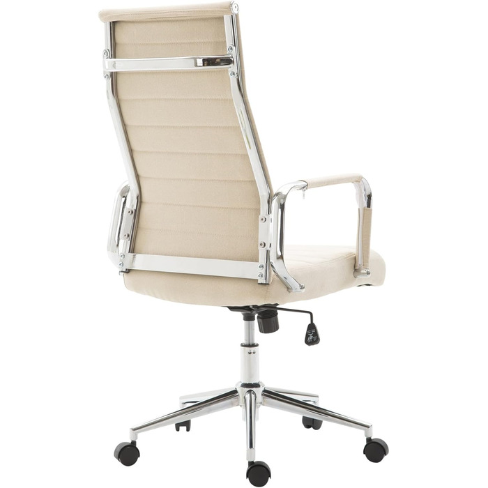 Крісло офісне Kolumbus, тканина, ергономічне, для довготривалої роботи, міцне, для геймінгу та home-office, колір: кремовий