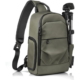 Сумка для камери на плечі, рюкзак для DSLR/SLR/беззеркальної камери, водонепроникний фоторюкзак з тримачем для штатива та знімними модулями (зелений)