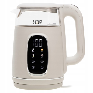 Електричний чайник Sevenkraft SK 1308be, 2200 Вт, 1,7 л, бежевий