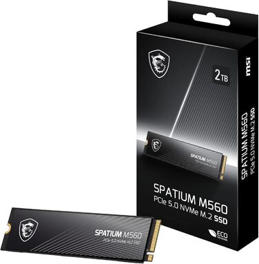 SSD MSI SPATIUM M560 2TB PCIe 5.0 NVMe M.2 – Швидкий внутрішній накопичувач з 3D NAND та захистом даних