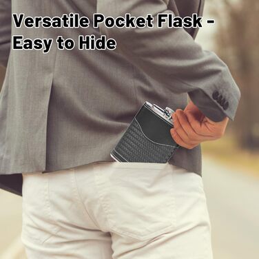 Фляга для чоловіків LH HOME 237 мл з нержавіючої сталі, подарунковий набір, фляга-термос, стаканчики, чорна