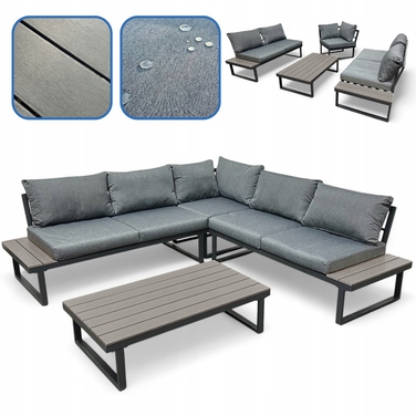 Комплект садових меблів Ideal Garden, метал, сірий, 3 предмети