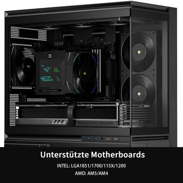 Кулер для процесора Thermalright Phantom Spirit 120 EVO, 7 теплових трубок, 2 PWM вентилятори 2150 RPM, сумісність з AMD AM4/AM5 та Intel LGA 115X/1200/1700/1851/2000 (Чорний, PS120 D EVO)