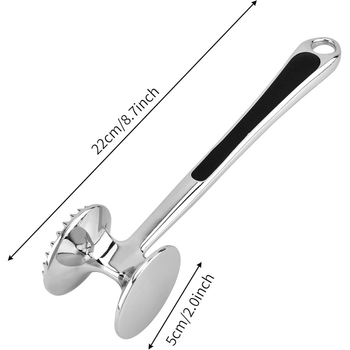 Кліпер для м'яса Aliglow: молоток-кухонний інструмент для приготування стейків, м'яса та птиці (22 см)