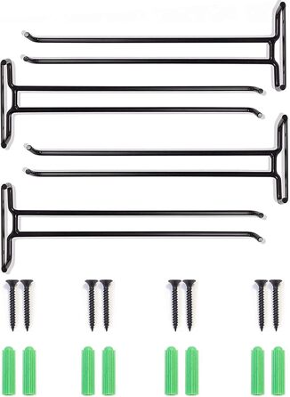 Настінні полиці для келихів MOCOBO (4 шт.), чорні, 30 см - органайзер для кухні