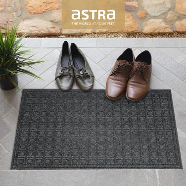 Набір килимків прикладників Astra для вулиці та вхідної зони, протиковзні та стійкі до погоди, 45x75 см, антрацит (2 шт.)