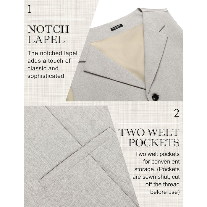 Жилет чоловічий COOFANDY, підходить до різних комірців, повсякденний, кольору пастельного сірого (S)