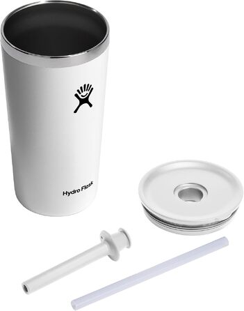 Термостакан Hydro Flask Travel Tumbler 1180 мл (40 Oz) з кришкою та трубою, нержавіюча сталь, вакуумна ізоляція, білий
