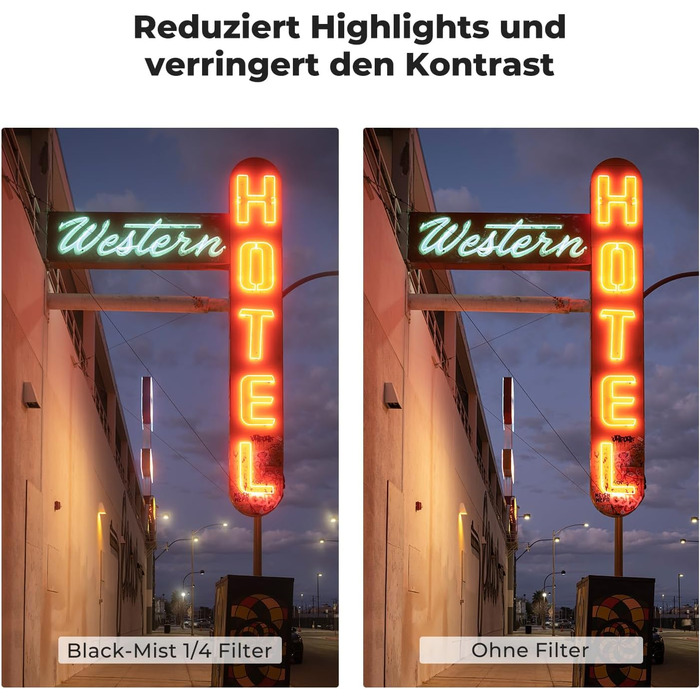 Фільтр K&F Concept 67mm Black Promist 1/4 з оптичного скла з багатошаровим нанопокриттям для відеозйомки/портретної фотографії (Nano-Klear)