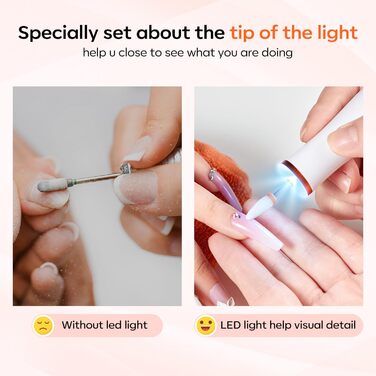 Бездротовий набір фрезер для нігтів Modelones 13 в 1: манікюр, педикюр, LED, 25000 об/хв