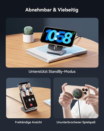 Бездротова зарядка INIU Neo для iPhone 16/15/14 з MagSafe, 15W, швидка зарядка, ефективне охолодження