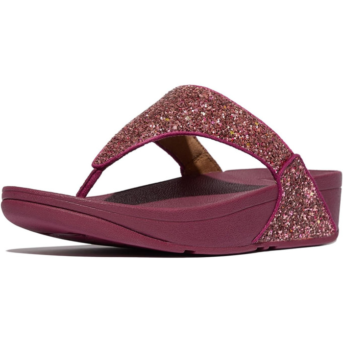 Шльопанці жіночі FitFlop Lulu Glitter, з підтримкою стопи, 42 EU, Рубіновий мікс