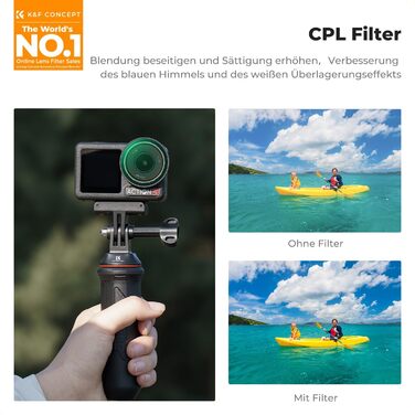 Набір фільтрів K&F Concept ND для DJI Osmo Action 4/5 PRO: ND8, ND16, ND32, ND64 + поляризаційний фільтр (CPL)