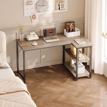 Ігровий стіл Coleshome, кутовий, з обертовим органайзером, 120x70 см (сірий)