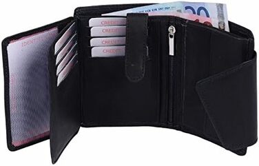 LEAS Ladies' Exchange in portrait format with RFID protection, genuine leather, black Ladies' Collection