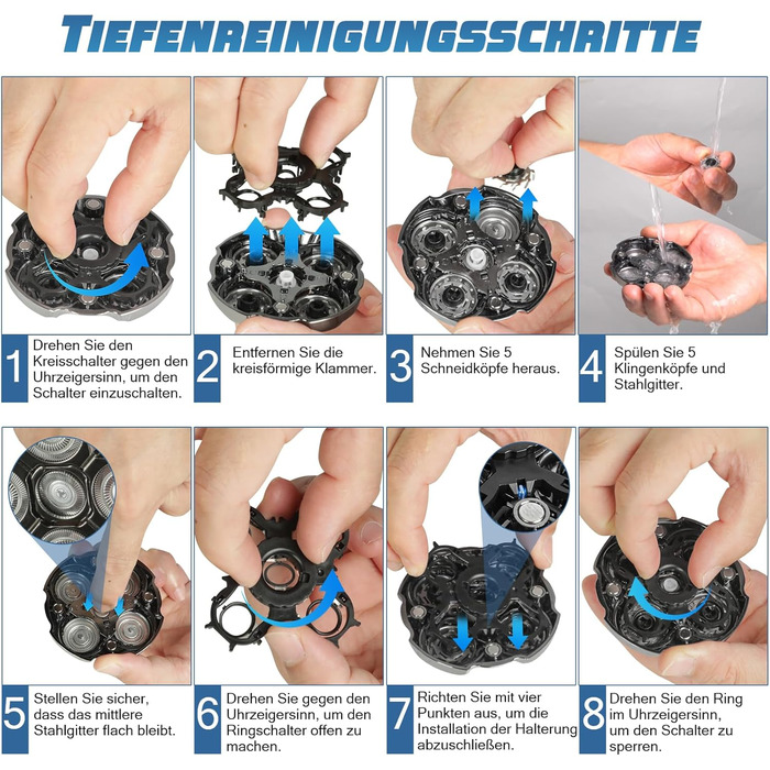 Електричний голковий голкоріз для чоловіків Luctry, 5D магнітний голкоріз для чоловіків з лисою головою, водонепроникний IPX7, для сухого та вологого гоління