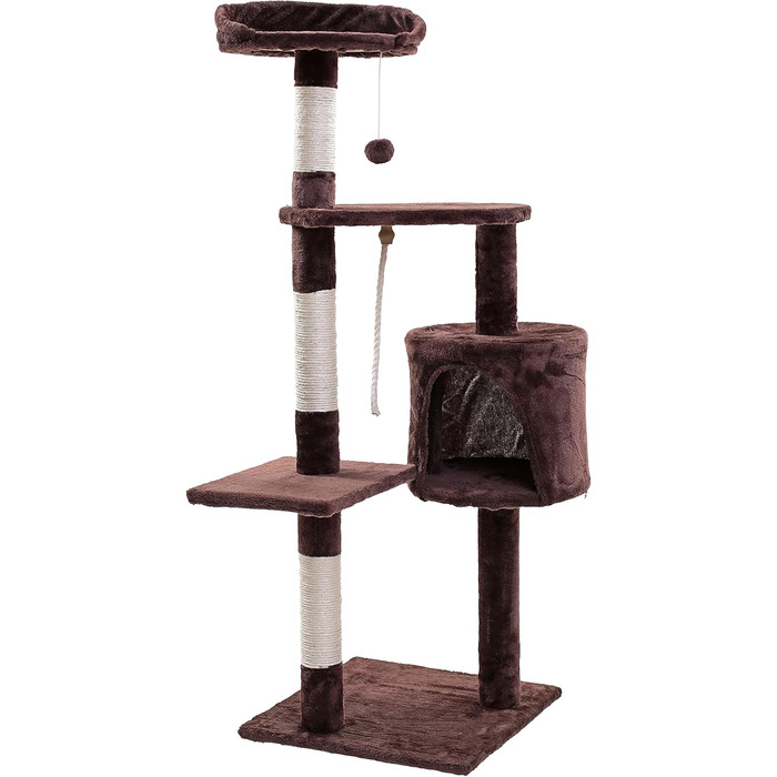 Кігтеточка для котів ESTEXO, ігровий комплекс, 112 см, XL, коричнева