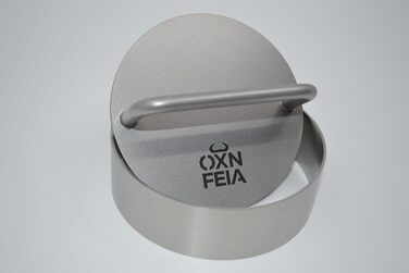Прес для бургерів Oxnfeia, нержавіюча сталь, 2 шт, діаметр 11 см, для рівномірних котлет, стійкий до іржі, можна мити в посудомийній машині